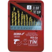 Dedra drill bit set Dedra WITS19 19 pcs for metal.