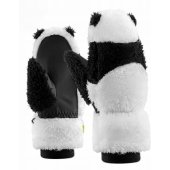 Panda Ski Gloves for Kids Size S Black/ White