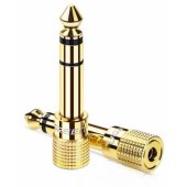 20503 Adapter 6.35mm jack to 3.5mm mini jack Gold