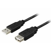 USB 2.0 cable Type A ma-Type A fe (USB2-11S) Black