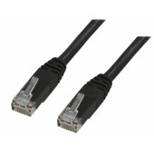 Patch cable U/ UTP Cat5e 1m black