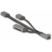 64303 USB-C SD/ MicroSD Grey