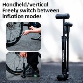 Hand pump with pressure gauge Black 42310006001