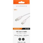 45356 USB-C to USB-B 3 m White
