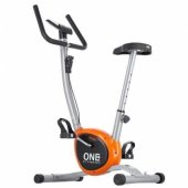 Rower stacjonarny One Fitness RW3011 mechaniczny srebrno-pomarańczowy