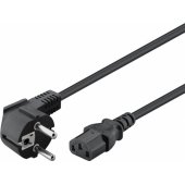 50077 Cold-device connection cord, angled, 2 m Black