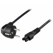 Power cord angled CEE 7/ 7 - IEC C5 0.5m black