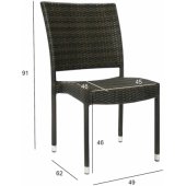 Wicker-3 49x62x91cm Brown
