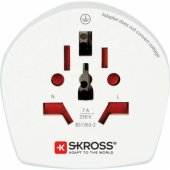 Travel Adapter World-to-UK Earthed White