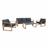 Set DUISBURG table, sofa and 2 armchairs