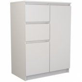 Topeshop KOMODA SZAFKA 2D2S 70CM BIEL DRZWI SZUFLADY