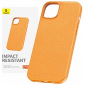 "Fauxther Series Case iPhone 15 Plus" Orange