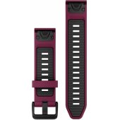 20mm QuickFit Silicone Strap Merlot/ Graphite