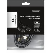 High speed HDMI cable with Ethernet 1.8m Black