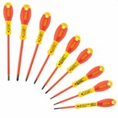 Stanley FATMAX screwdriver set, 10-piece red/ yellow, voltage tester