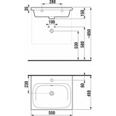 Mio Design Line 550x450 mm White