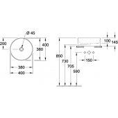 Collaro 400 mm White Titan Ceram