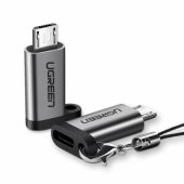 50590 USB-C to micro USB adapter Gray