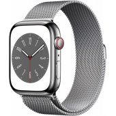 Watch Series 8 Cellular 45mm Silver Stainless Steel/ Silver Milanese