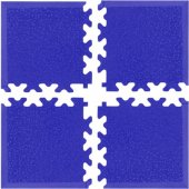 Corner Pieces for Puzzle Mat Simple Blue 4 Pcs.