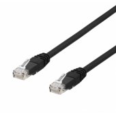 Patch cable U/ UTP Cat6 LSZH 500MHz 0.3m black