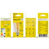 LED Филаментная лампа E27, ST64, 8W, 960lm, 3000K, 360°, amber