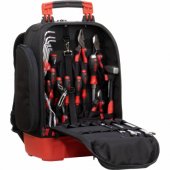 Tool backpack mechanic set, tool set (black/ red, 41 pieces, backpack