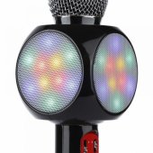 LED 360 karaoke mikrofons ar Bluetooth skaļruni | 5W Black