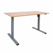 Desk ERGO OPTIMAL with 1 motor 140x70cm, hickory/ grey