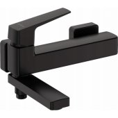 Wall-mounted bathtub mixer - with folding spout