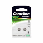 Alkaline Button celles 1.5V (LR936) AG9/ LR45/ 394, 2-pack