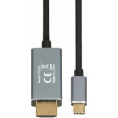 USB-C to HDMI 1.8 m Silver Black
