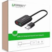 US2058 External USB audio card 15cm Black