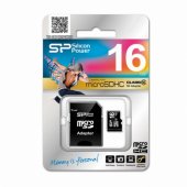 SP016GBSTH010V10-SP 16GB MicroSDHC Class10 wSDadap