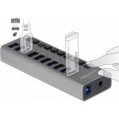 63670 External 5 Gbps USB Hub with 10 Ports + Switch