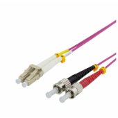 Fiber cable MM LC-ST Duplex 50/ 125 1m pink