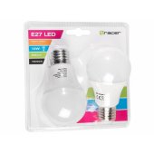 E27 9W/ 60W warm white 2x pack