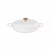 Cast iron pot shallow 30cm / 3.5L white