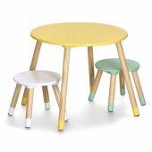 SET FOR KIDS 2CHAIRS/ DESK ANT WOOD COLOR