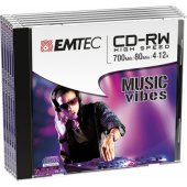 CD-RW 700MB 4-12x Music Vibes 5 pcs