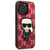"Karl Lagerfeld Monogram Ikonik Case iPhone 13 Pro" Red