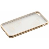 "Silicone Cover iPhone 7" Butterfly Gold