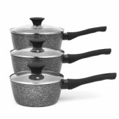BW05751S2EU7 Megastone 3-Piece Saucepan Set