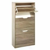 Shoe rack with 3 drawers wood