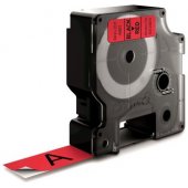 D1 Tape 12mm x7m black on red