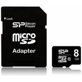 SP008GBSTH010V10-SP 8GB MicroSDHC Class10 wSDadapt