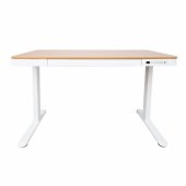 Desk ERGO with 1 motor 120x60xH72-121cm, white/ oak