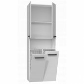 Topeshop szafka łazienkowa regał Nel DK 2K kosz 60cm biały połysk (NEL