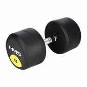 HMS HG PRO rubberized dumbbell 1 x 45 kg.