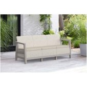 Scandi Linea 3 Seater Sofa Pebble Grey / Soft Beige